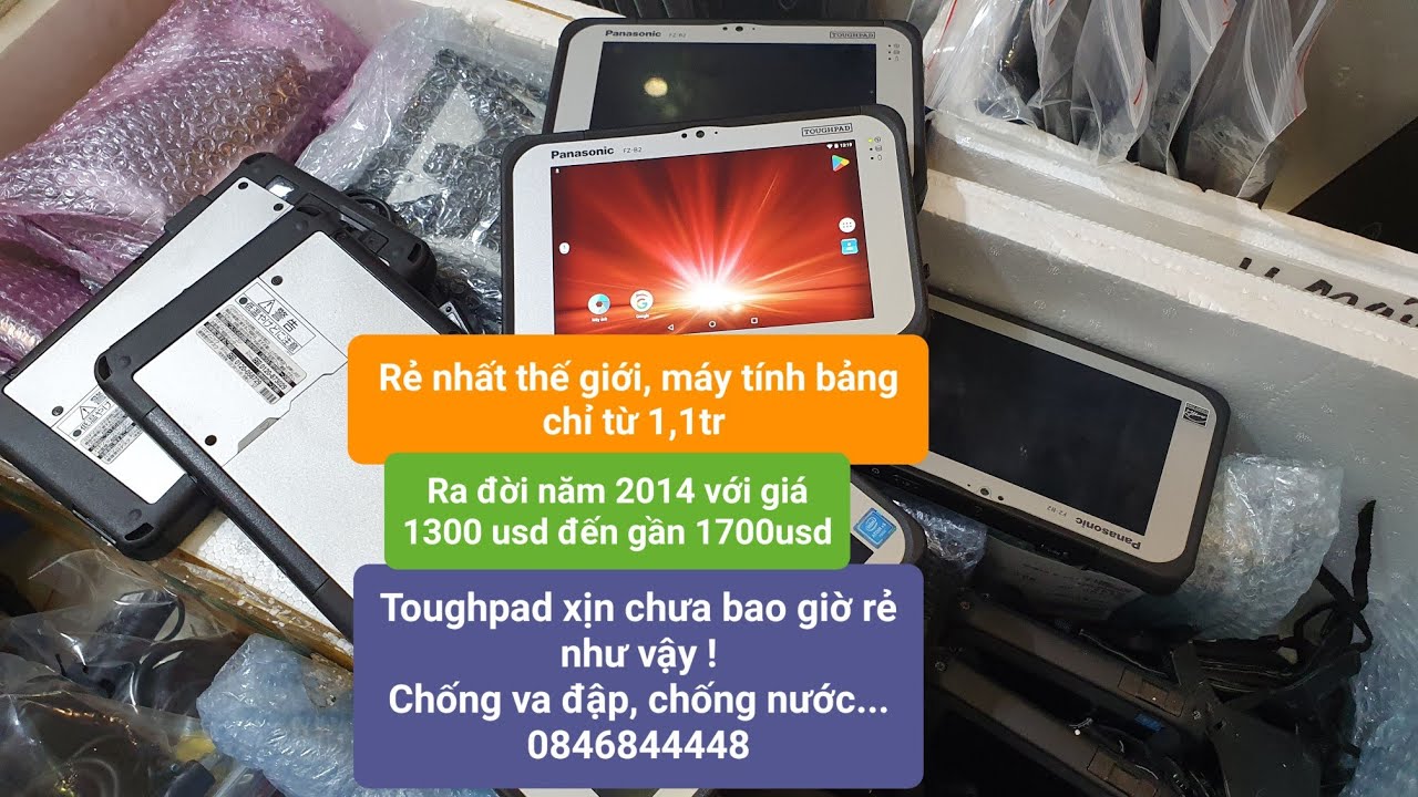 Siêu rẻ Máy tính bảng quân đội Toughpad Panasonic FZ-B2, Androi 6.0, atom X5 Z8550. #tablet #tabs