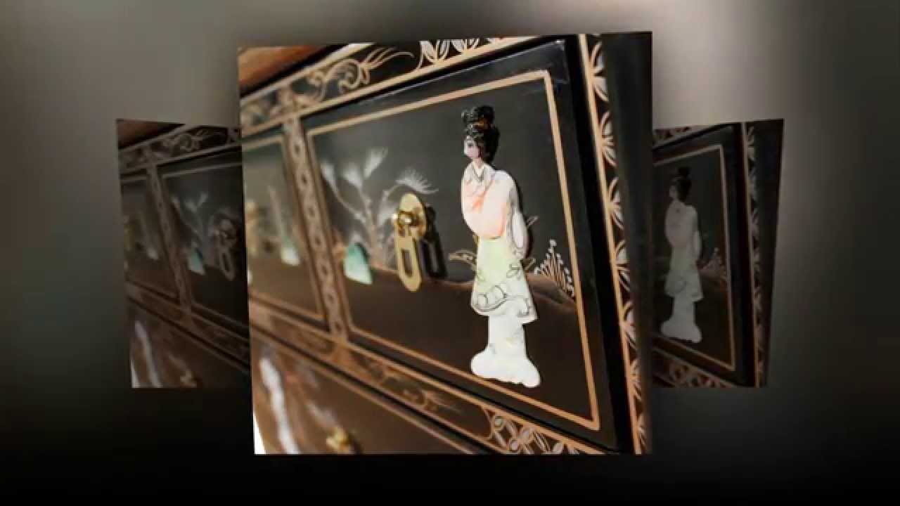 Oriental Chinese Furniture Black Bureau