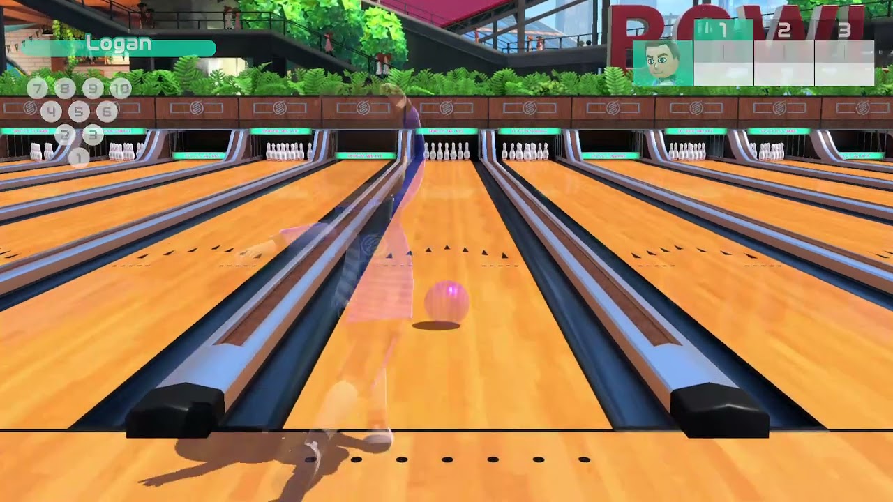 Nintendo Switch Sports - Getting a strike in Bowling
