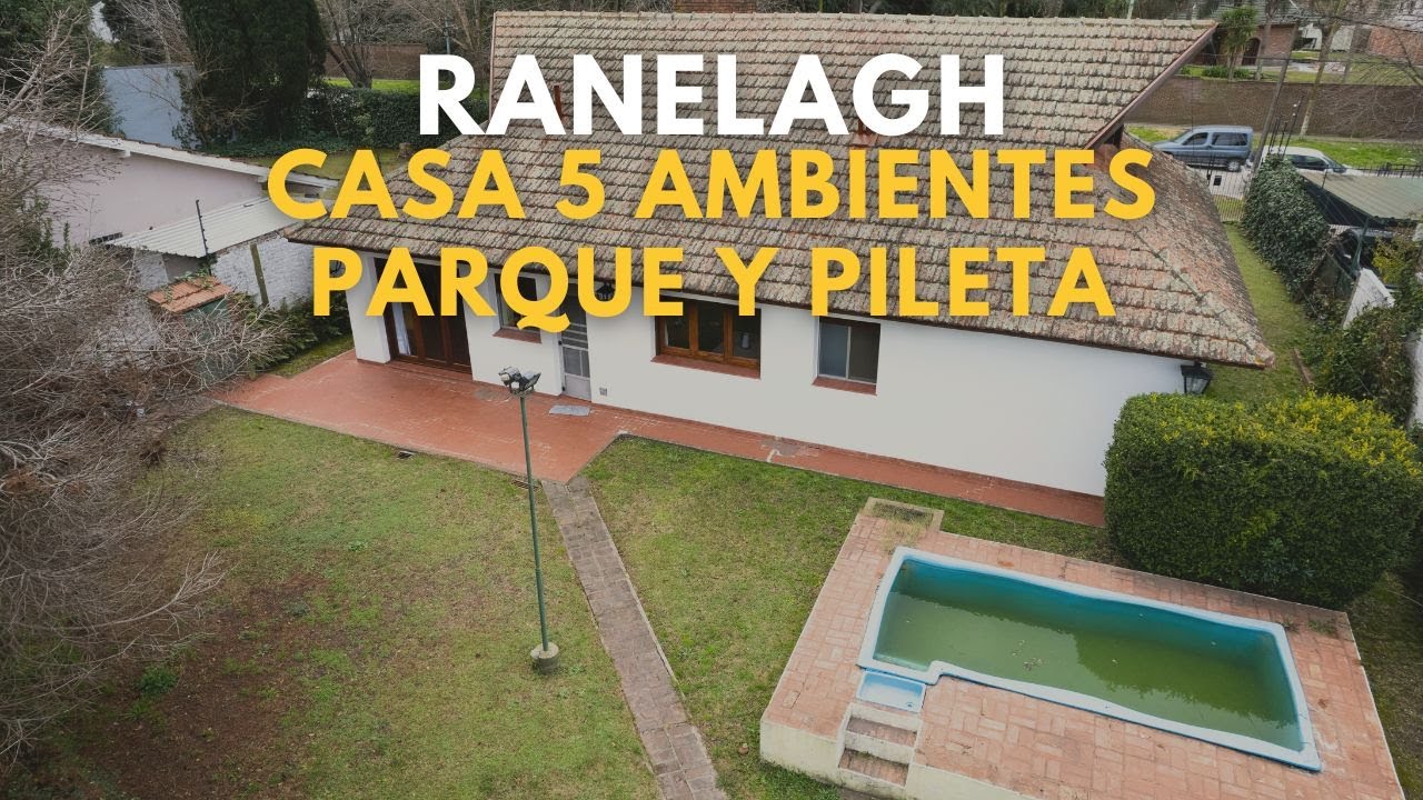 Casa de 3 ambientes en venta en Ranelagh con parque y pileta - Calle 354 200
