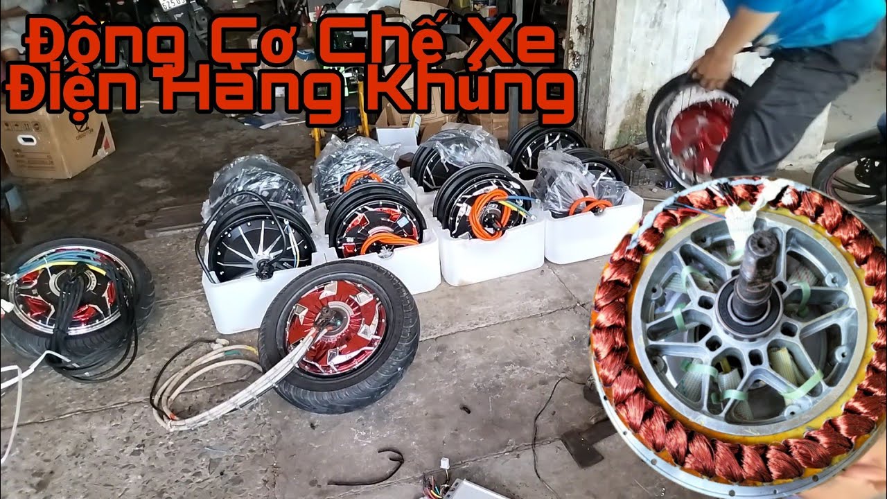 Đập thùng động cơ xe điện chế xe máy