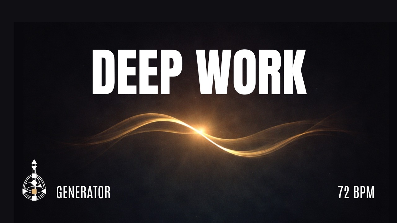 Work Flow Music – Generator Energy Focus 72 BPM Deep Work Loop