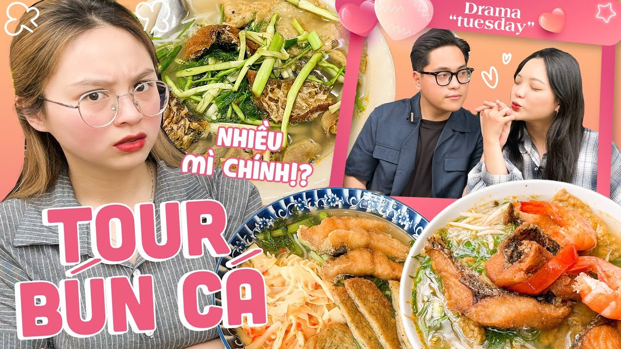 TOUR BÚN CÁ | Truy tìm “mì chính” trong quán bún cá NỔI TIẾNG, Hà Pu tuyên bố hẹn hò với Nam Cường!?