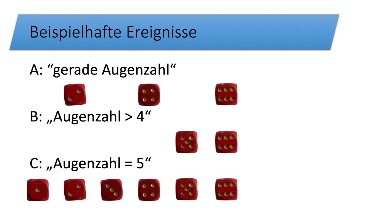 Grundbegriffe Stochastik - Ergebnisraum, Ereignis, ... - Daheim bei Heim