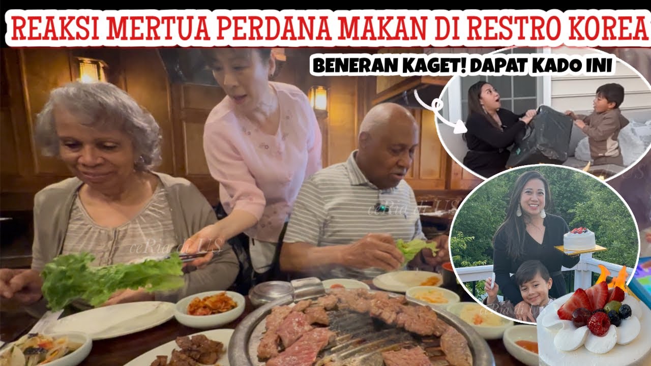 MERTUA PERTAMA KALI KE RESTAURANT KOREA| ULANG TAHUN BERSAMA KELUARGA KECILKU 💕