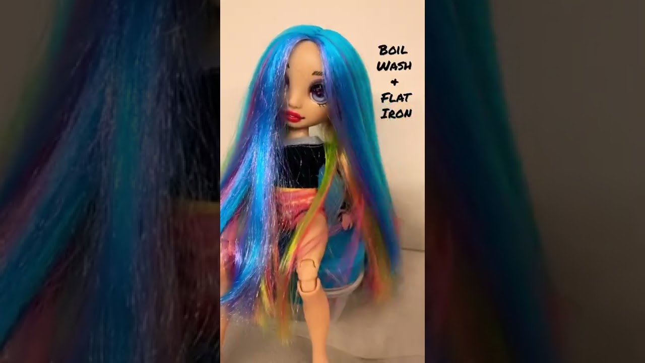 Rainbow High Doll - Boilwash vs Flatiron #doll #dollrestore #boilwash #rainbowhighdoll #amayaraine