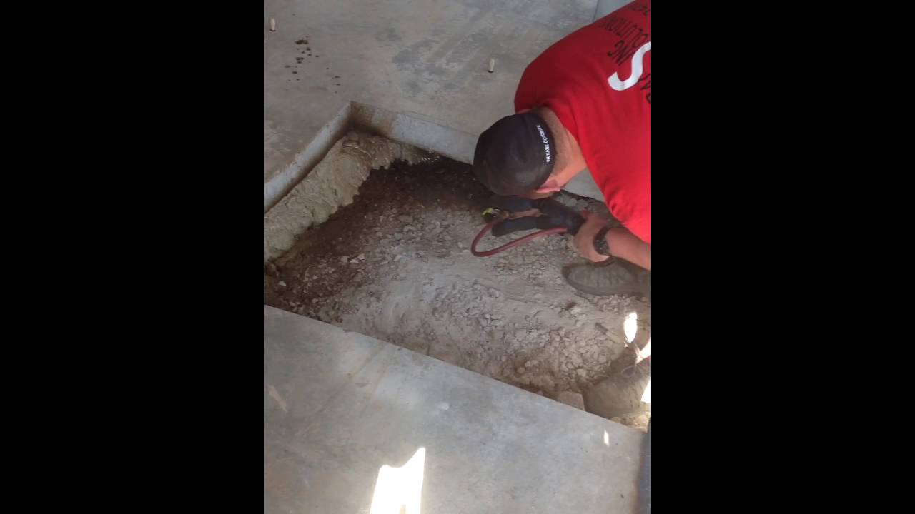 Void filling under basement floor