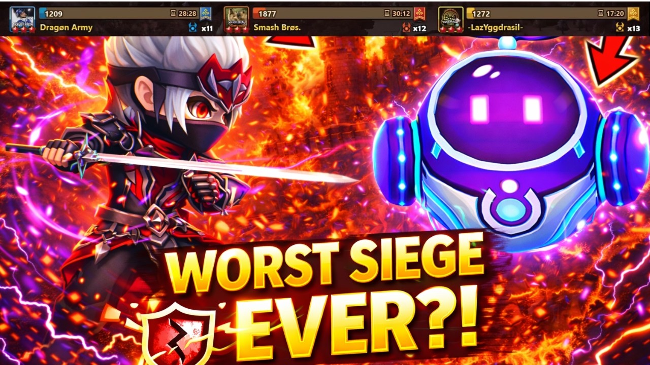 High G3 Siege Dragon Army vs Smash Bros vs LazYggdrasil - Summoners War