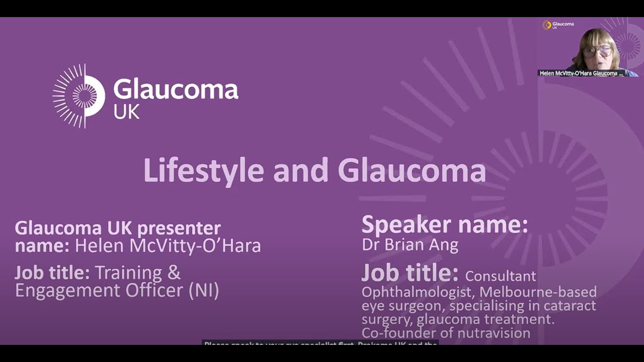 Digital Glaucoma Support Group: Lifestyle and Glaucoma