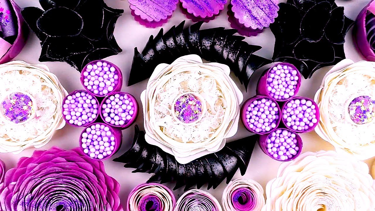 ASMR crushing soap boxes with starch. Soap roses with glitter. Clay cracking. Best asmr no talking!