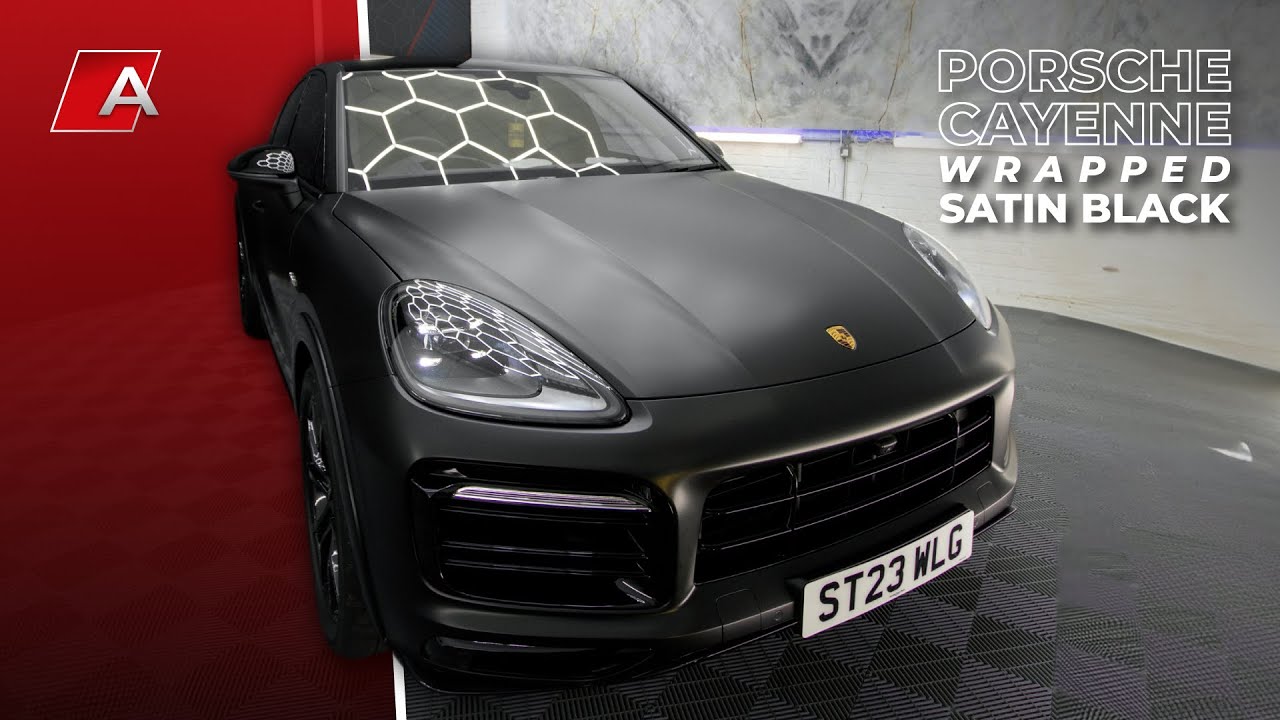 MOODY SATIN BLACK WRAP on a PORSCHE CAYENNE E HYBRID! | Autowrap Manchester