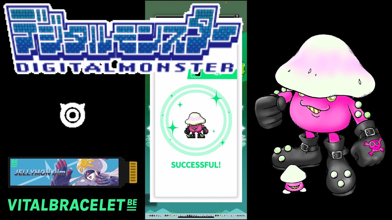 DIGIMON Vital Bracelet BE - CHAMBLEMON || BEMemory Jellymon Dim Log 20