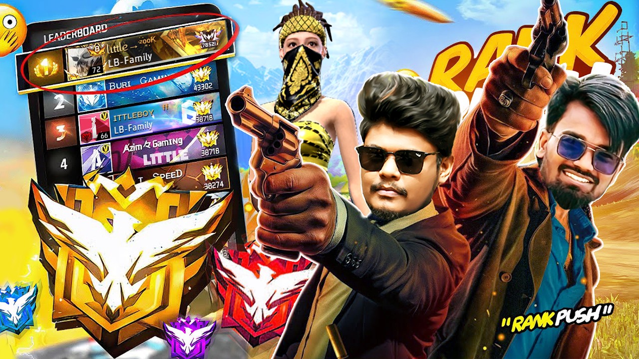 🔴[LIVE] New BR Rank Season Rank Pushing, Gold to Grandmaster ☠️ Day1 - Garena Free Fire #littleboyff