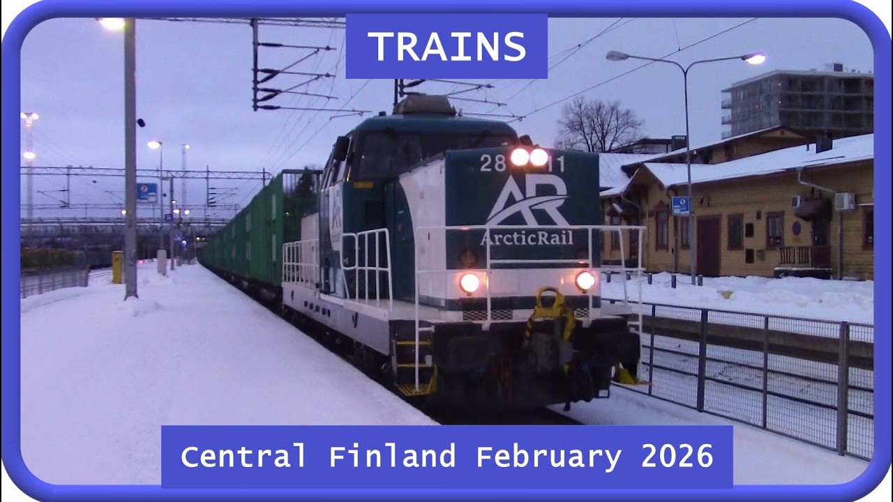 Train videos: Central Finland February 2026