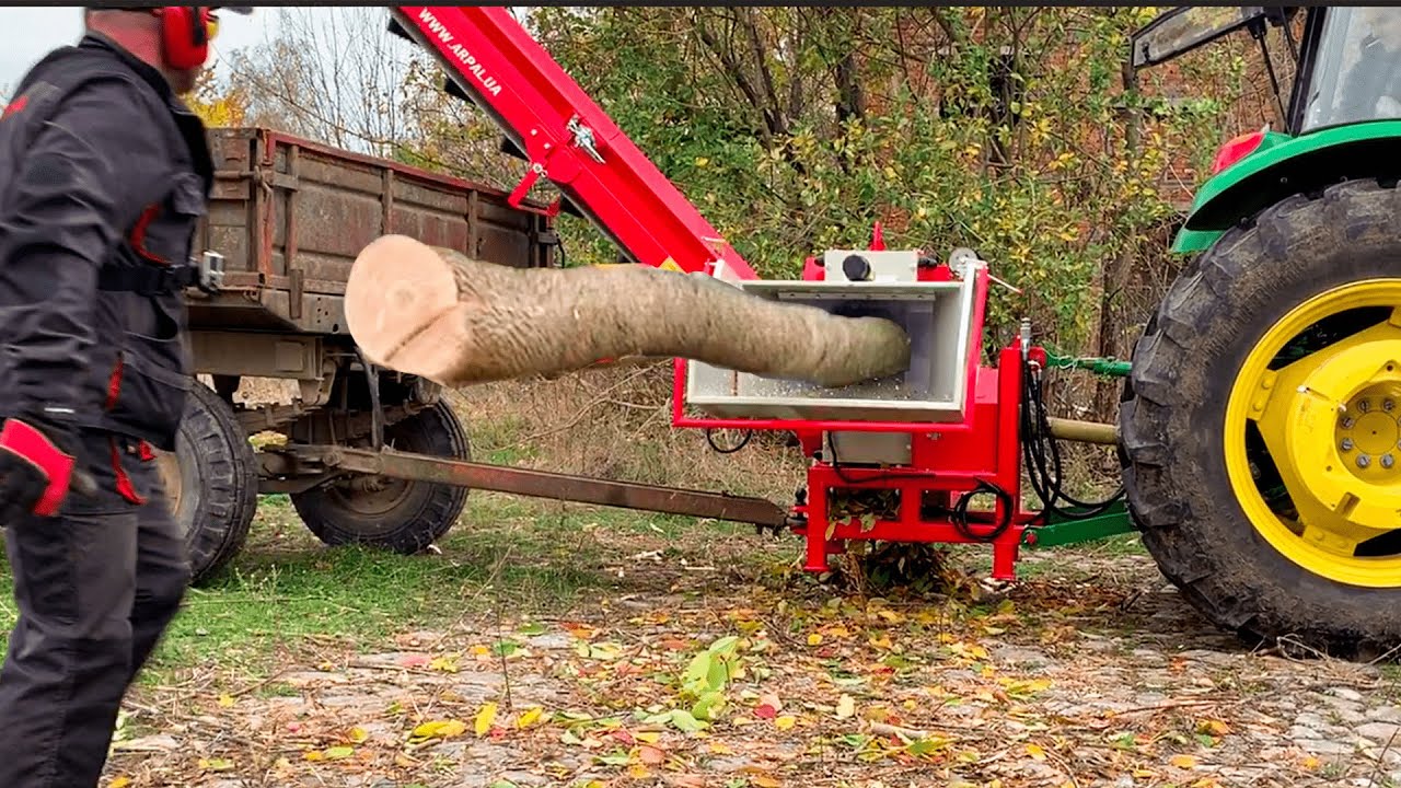 ⚡Generate 14m³ of Free Firewood Every Hour with This Power-Packed Wood Chipper!