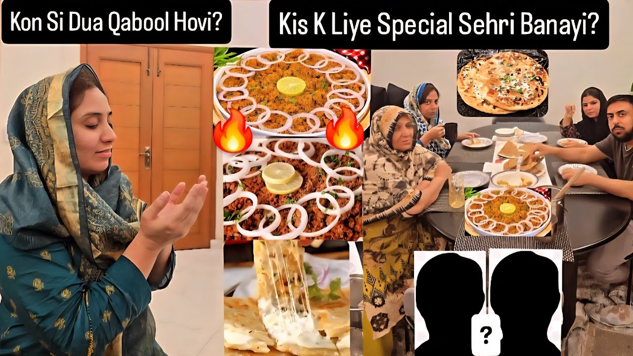 Alhamdulillah Kon Si Dua Qabool Hovi?Special Sehri Banayi?❤️(SmokedTandooriTawaKeema,CheeseParatha)👌