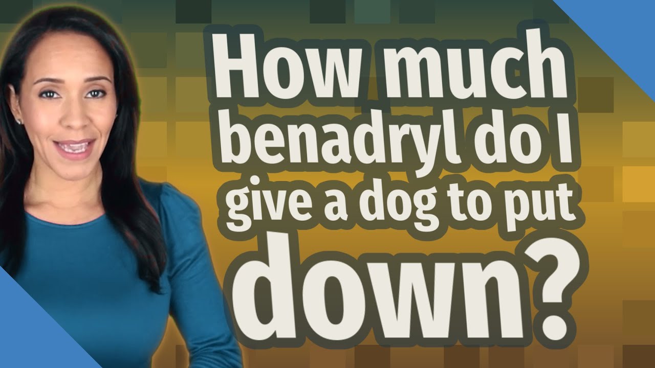 How much benadryl do I give a dog to put down?