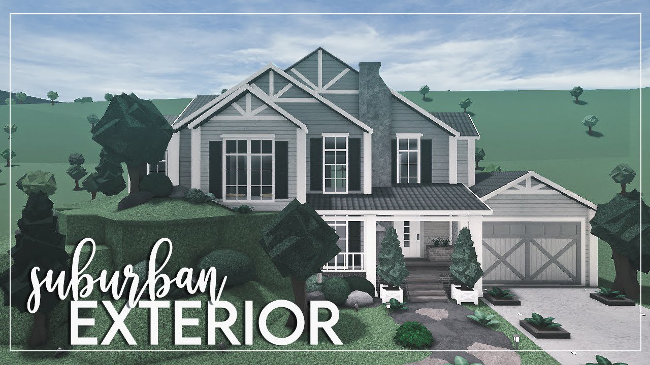 Welcome to Bloxburg | Suburban House Exterior (Speedbuild)
