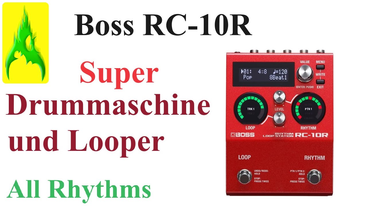Boss RC 10R Super Drum machine und Looper Review All Rhythms Rhythm and Loop Station