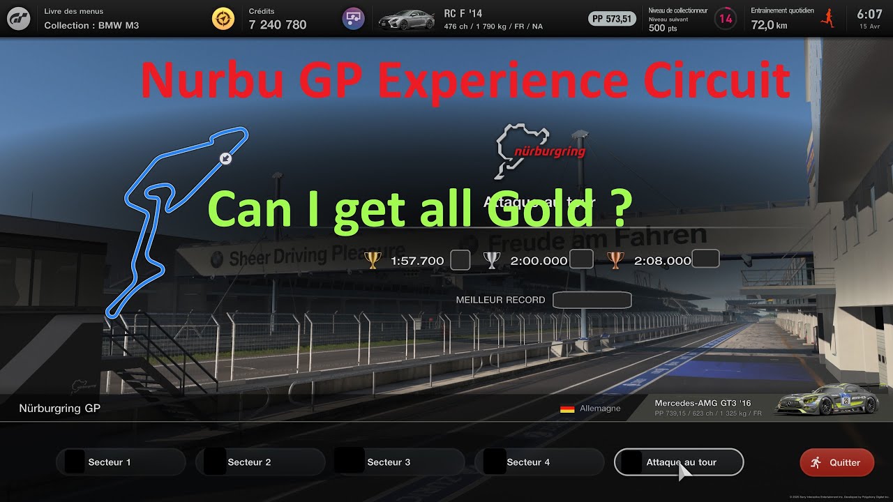 GT7 Nurb GP- Circuit Experience - No ABS/No TC All Gold? - PS5 Pro