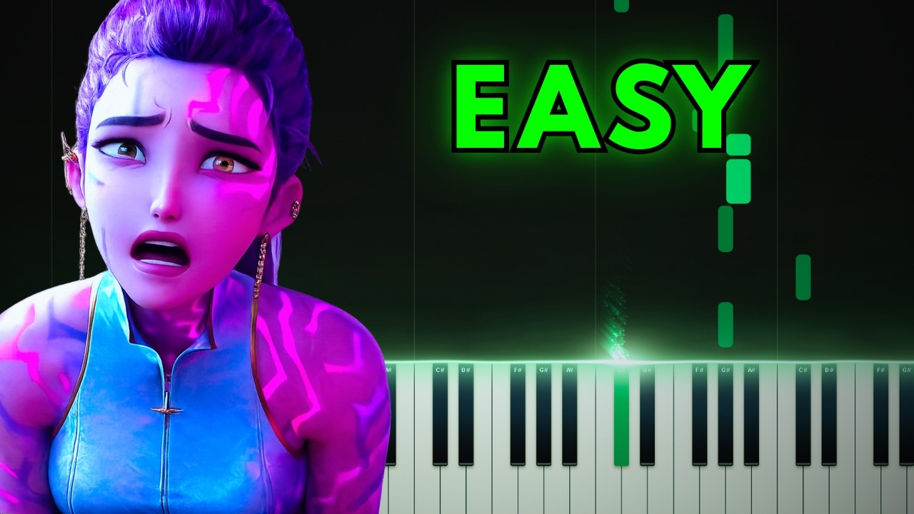 TAKEDOWN - Kpop Demon Hunters | EASY Piano Tutorial