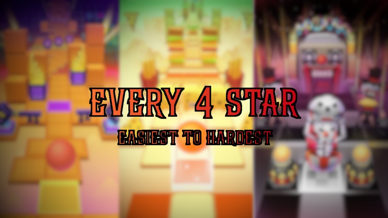 Every 4 Star From Easiest to Hardest in Rolling Sky (2025)