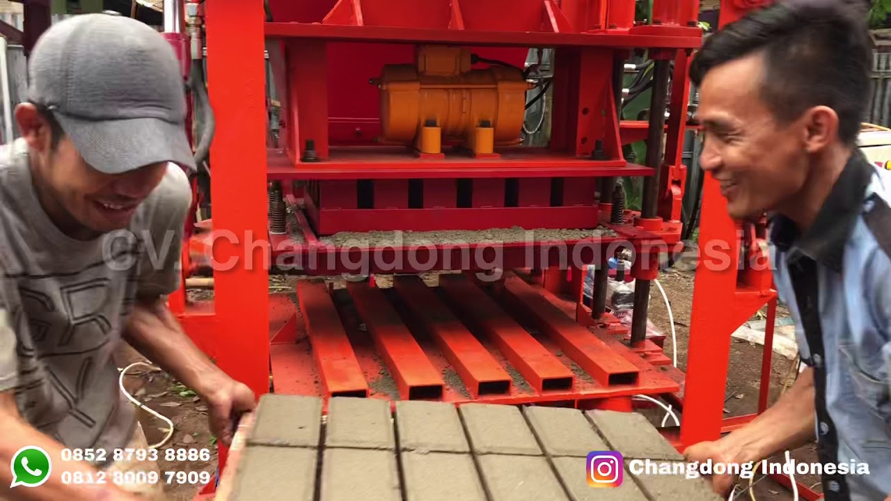 Mesin Paving Block Hydrolik Semi Otomatis
