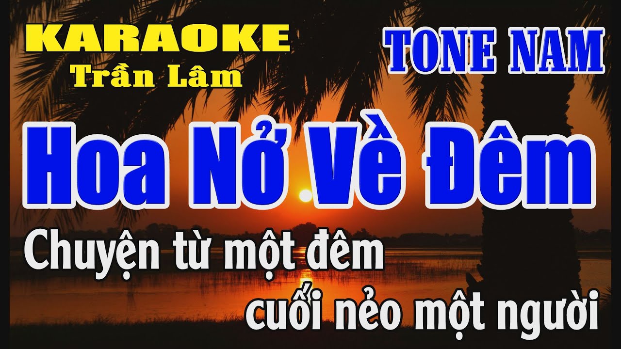 Karaoke Hoa Nở Về Đêm Tone Nam ( Cm ) Karaoke Trần Lâm