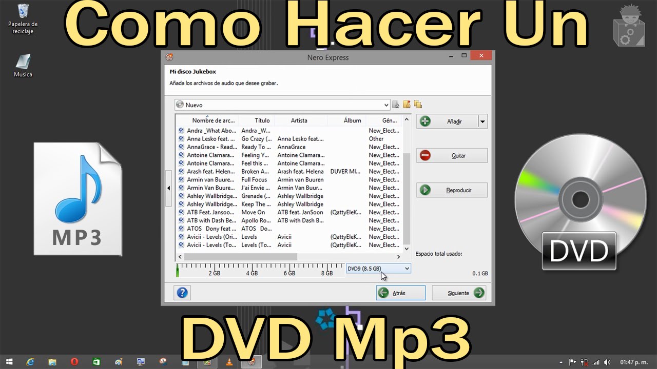Como grabar o hacer un DVD Mp3
