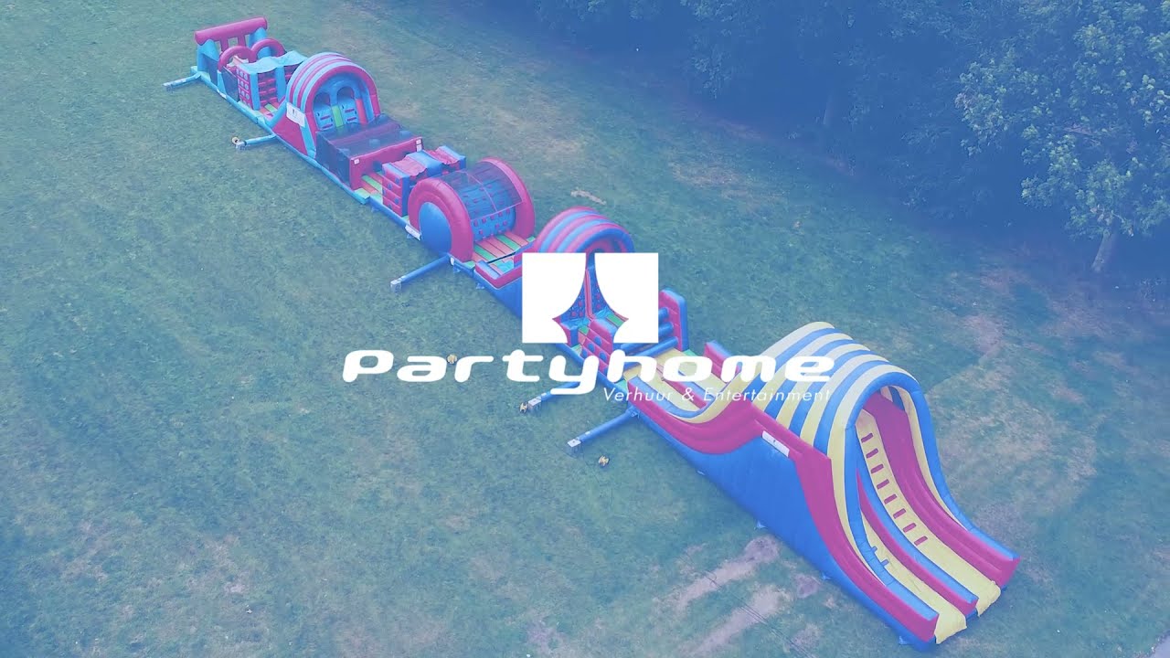 The Challenge, de grote stormbaan van Partyhome! 47,5 meter lang #stormbaan