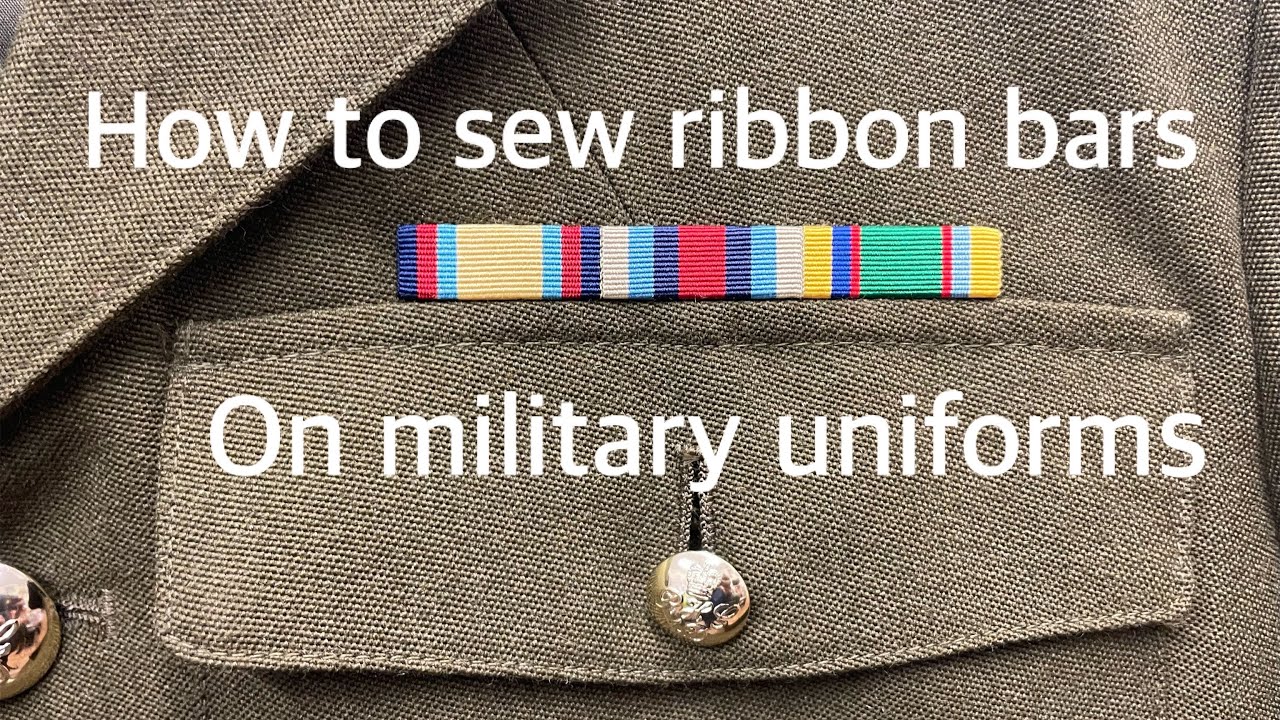 How to sew military ribbon bars to uniforms