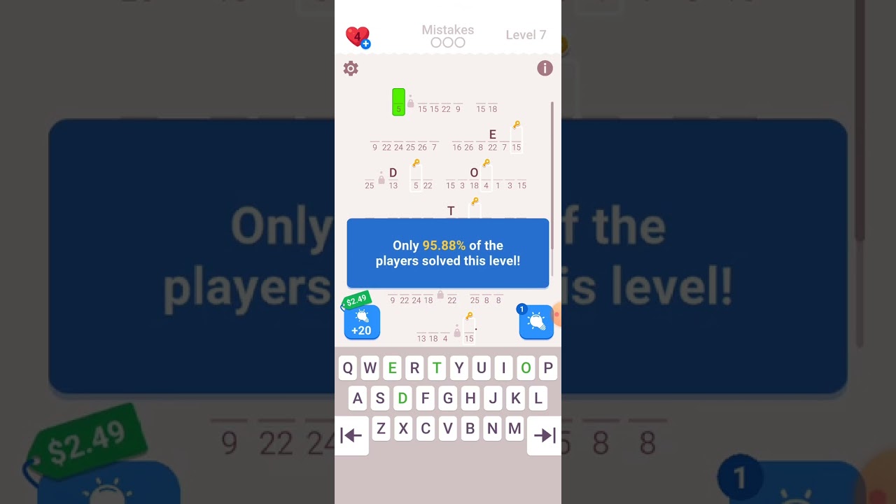 Cryptogram level 7 failed