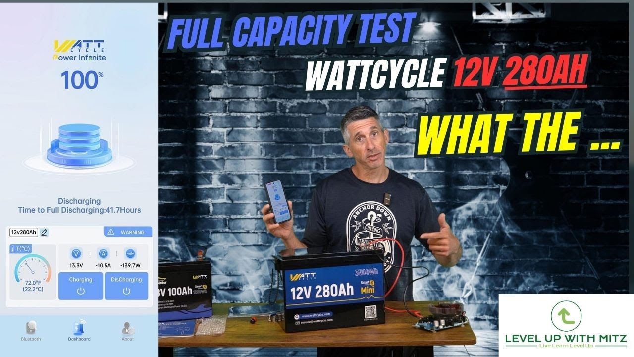 WattCycle 12V 280Ah Capacity Test: Is it REALLY 280Ah? (Full Discharge!)