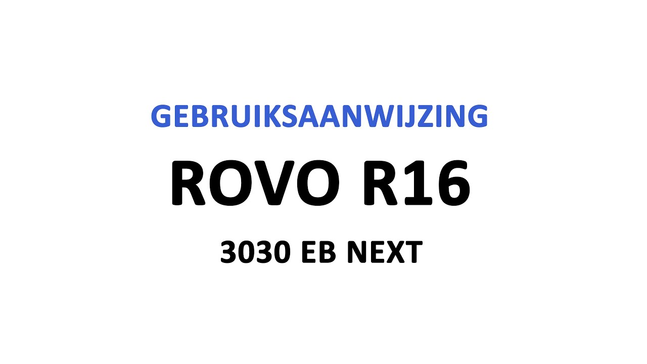 ROVO R16 S5 S6 Ergo Balance gebruiksaanwijzing