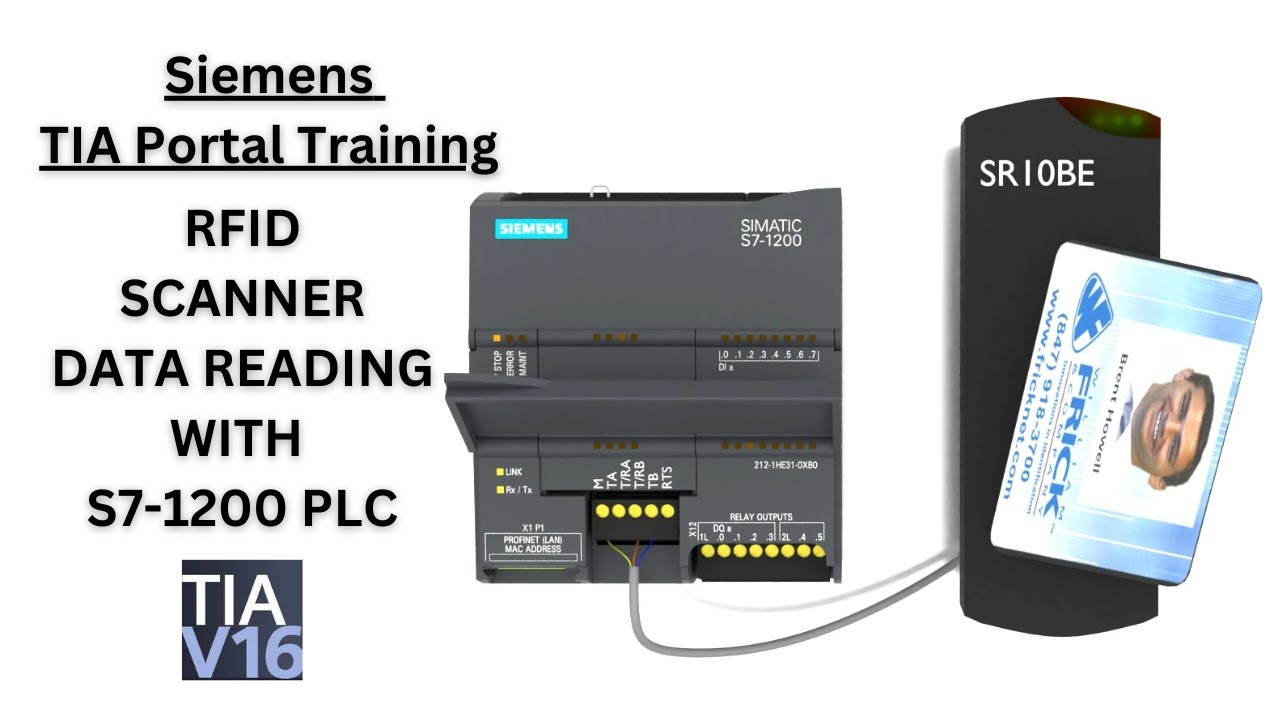 RFID SCANNER with S71200 PLC using RS485 CB1241 card || serial communication RS232