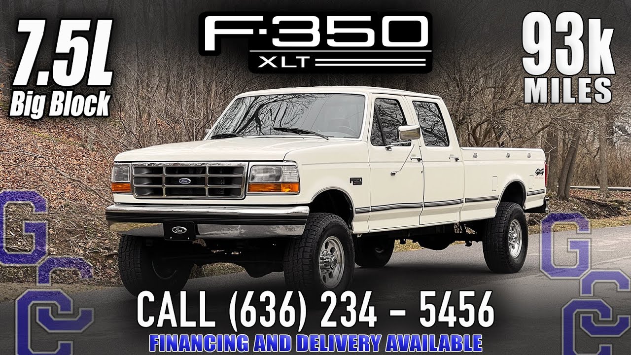Ford OBS 460 For Sale: 1996 Ford F-350 XLT 4x4 Crew Cab Long Bed Big Block With Only 93k Miles