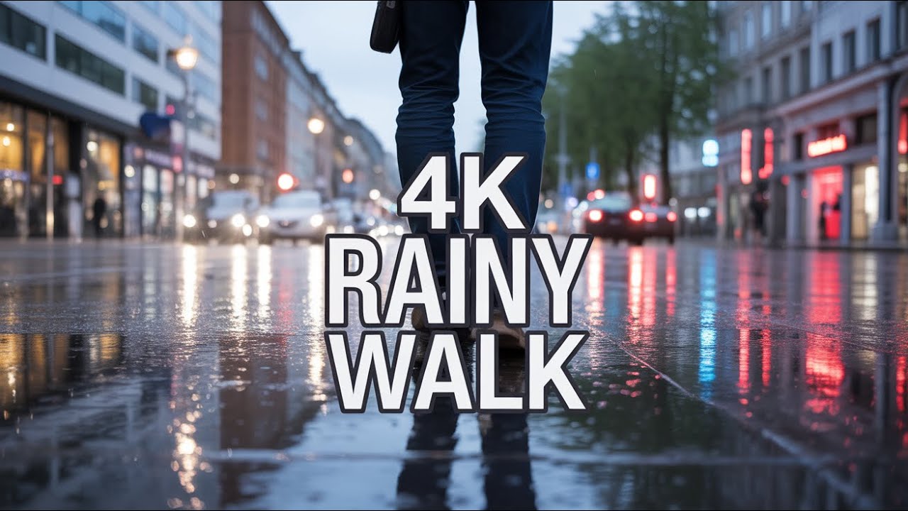 Дождливая прогулка по Турку в 4K &ndash; От мокрых улиц к атмосфере Гранд-рынка