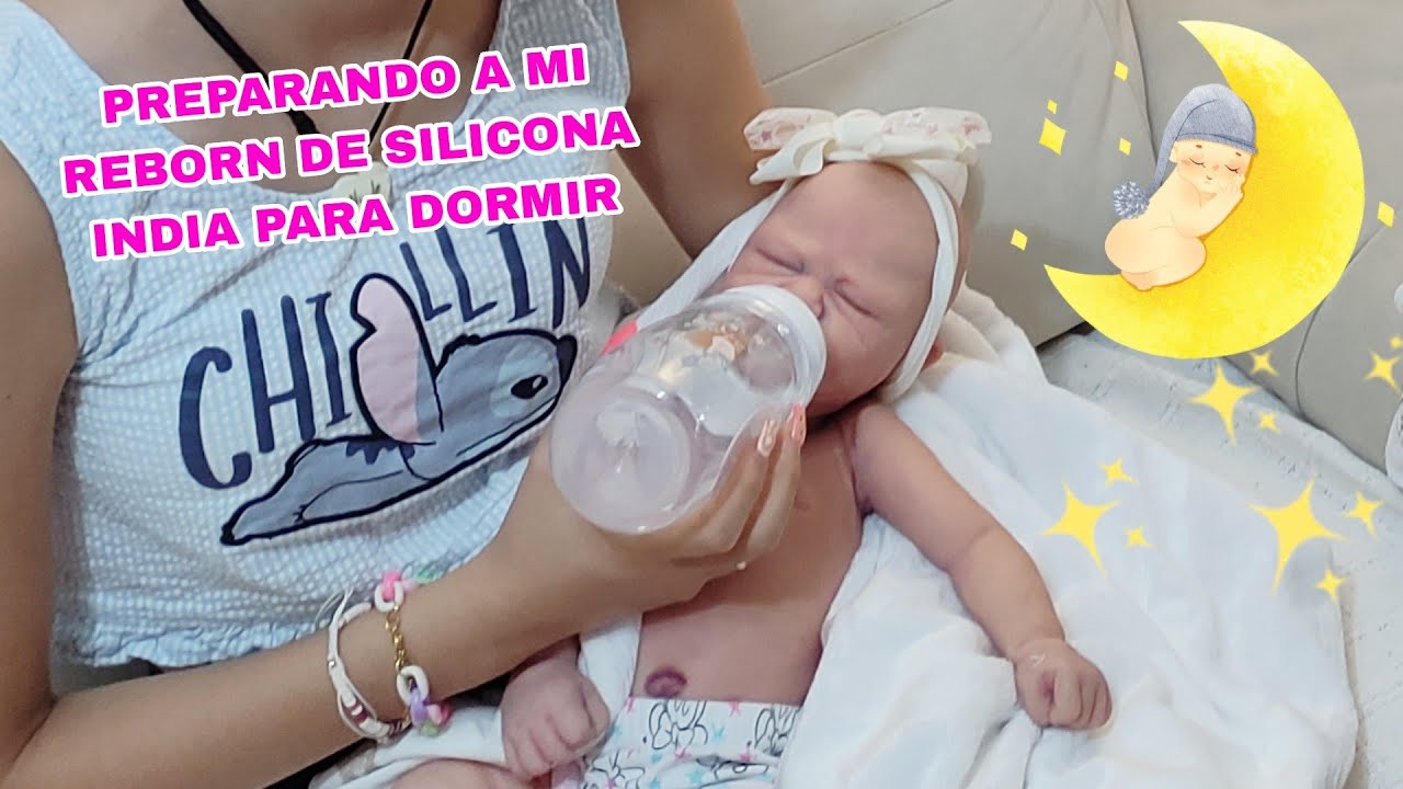 Rutina de noche con mi reborn de silicona India