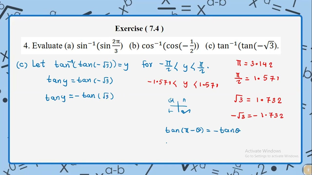Grade 12 ,Chapter(7) ,Exercise (7.4) No.4 (c)