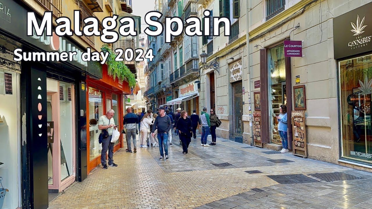 Malaga City Center Spain Sunny Day February 2024 Update Costa del Sol | Andalucía [4K