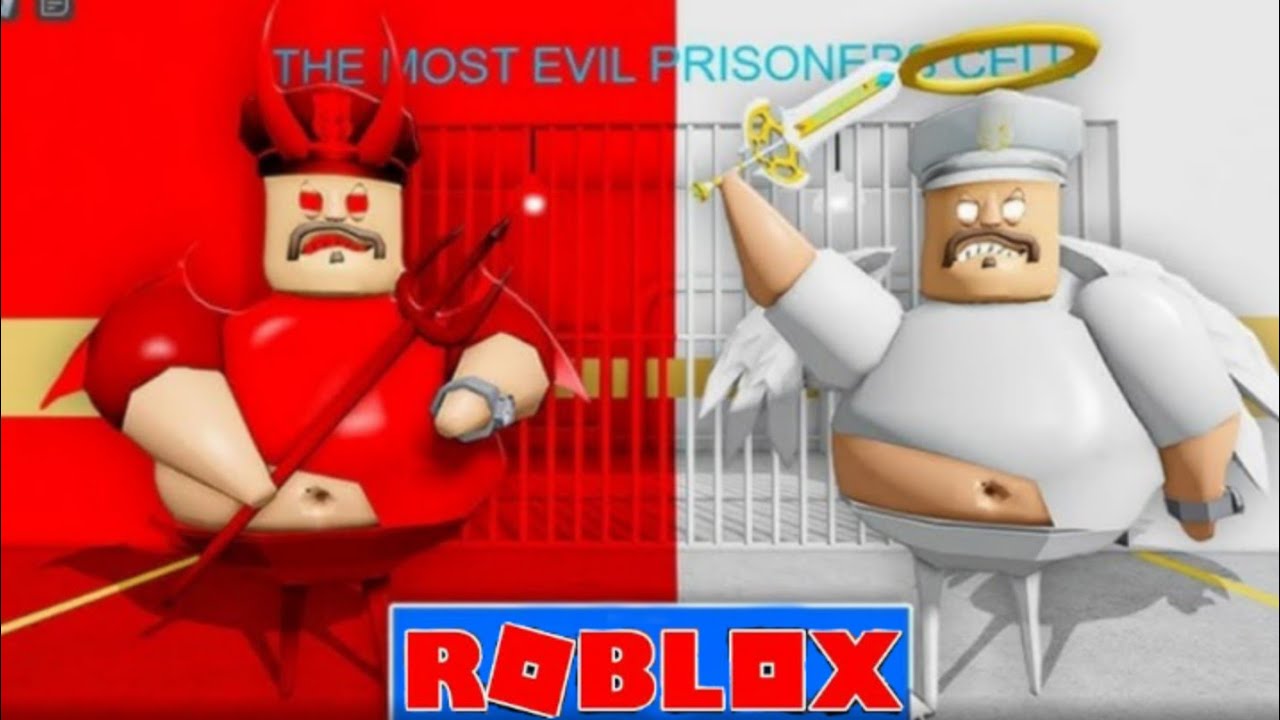 "ANGEL Barry's vs DEVIL Barry's PRISON RUN ESCAPE WALKTHROUGH (ROBLOX)"