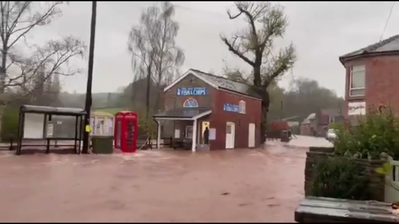 😱🚨Major flooding occurred due to intense rain in Ewyas Harold, Herefordshire, UK TODAY !