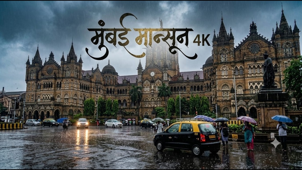 Walking in Mumbai Rain | Real City Ambience & Healing Sounds 4KRain Walk 🇮🇳