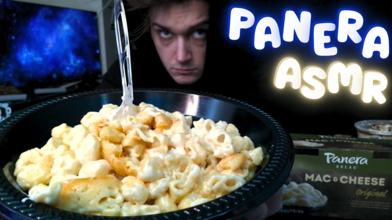 ASMR Eating Panera Macaroni (Chewing, Sizzling, Creamy Mouth Sounds)