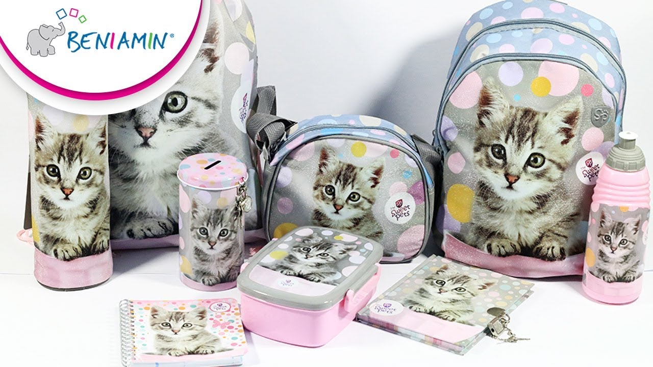The Sweet Pets 🐱 Kociaki 🐈 Zestaw Szkolny z kotkiem &bull; BENIAMIN