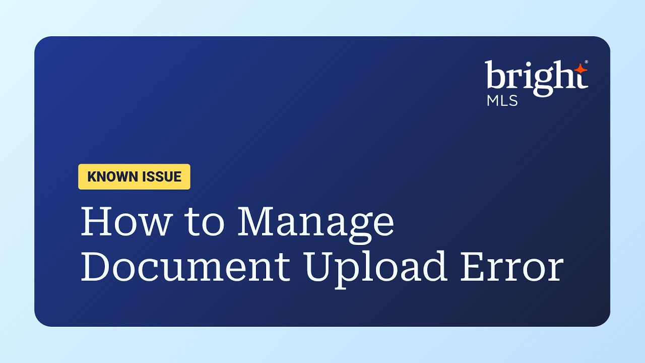 How to Manage Document Upload Error