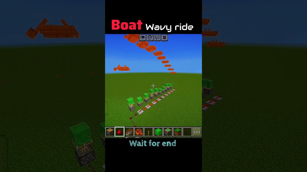 Minecraft Boat Wavy Ride! 🚤🌊 #shorts #Minecraft #MinecraftShorts #MinecraftRedstone #Satisfying