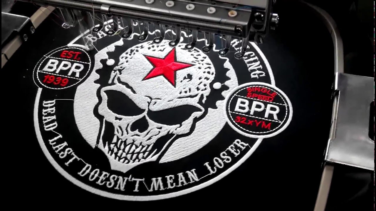 Embroidering of large patch