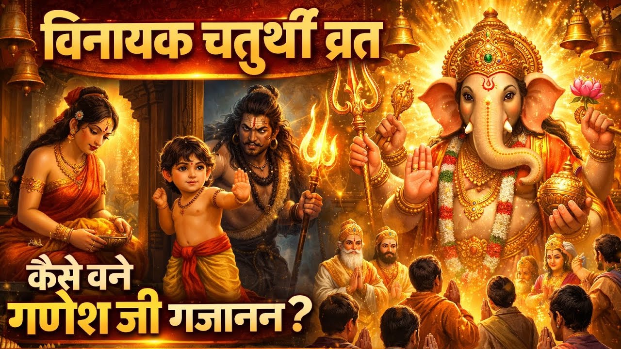 🤔“गणेश जी गजानन कैसे बने? | विनायक चतुर्थी का रहस्य”😱