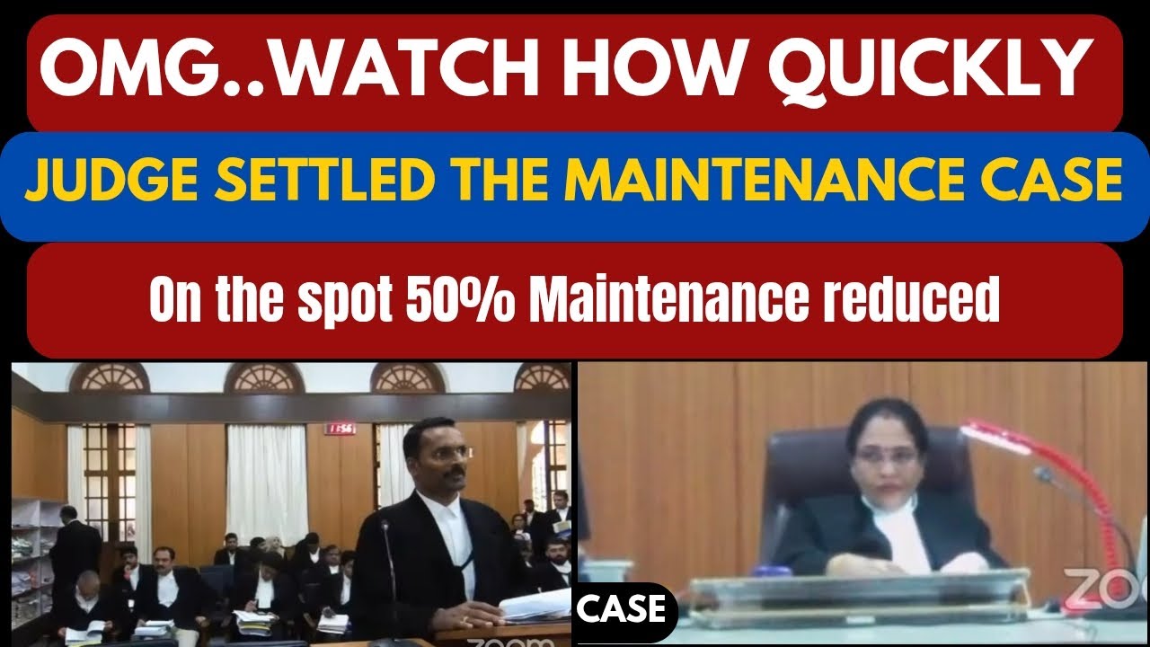 Watch How quickly Judge settled the maintenance | on the spot reduced 50% maintenance | legalcourts